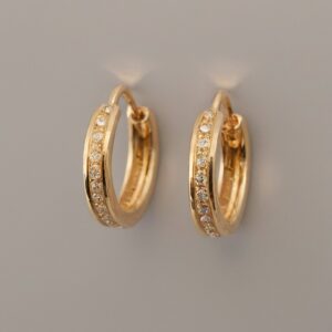 حلق ذهب وزن 2.3