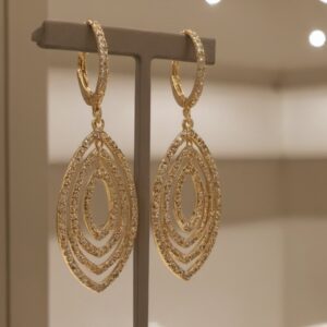 حلق ذهب وزن 2.4