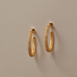 حلق ذهب وزن 0.7